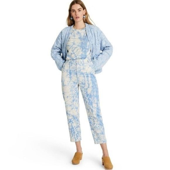 Rachel Comey Jeans 4 Marbled High Rise Tapered Blue 80s Style Target - Picture 13 of 13